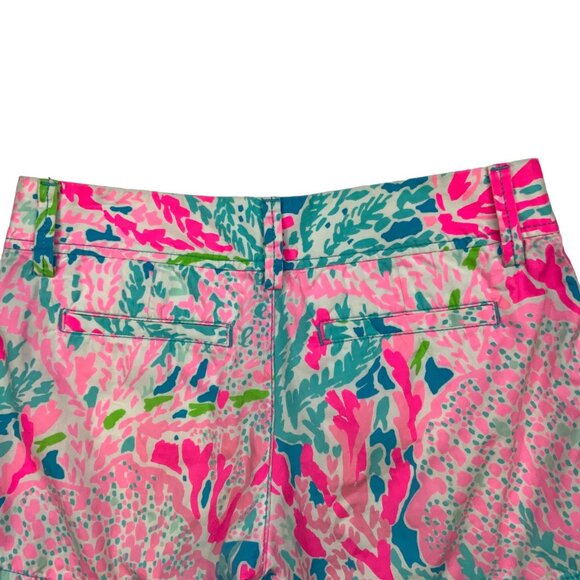 Lilly Pulitzer The Callahan Short 00 Pink Turquoise Let's Cha Cha Coastal Summer - Picture 8 of 12